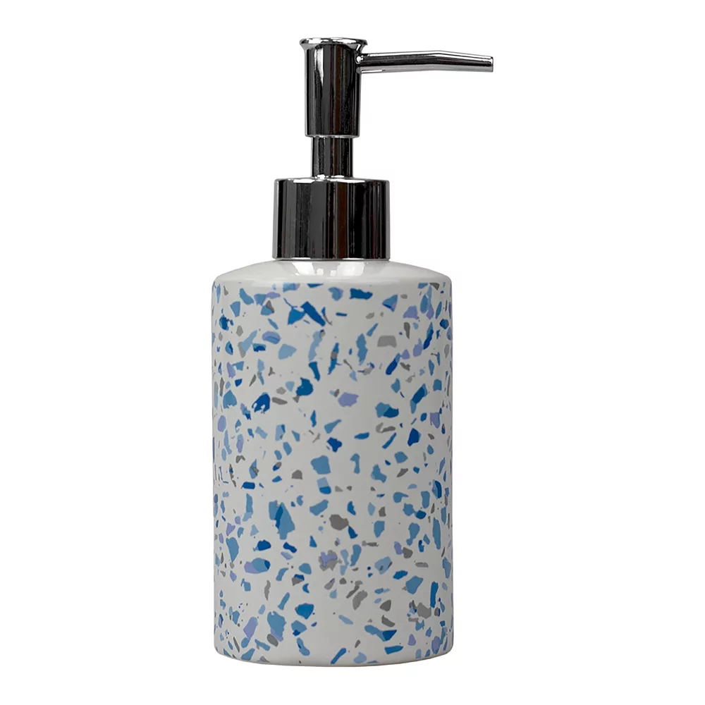 Home Basics Trendy Terrazzo 4-Piece Ceramic Bath Accessory Set - Image 2