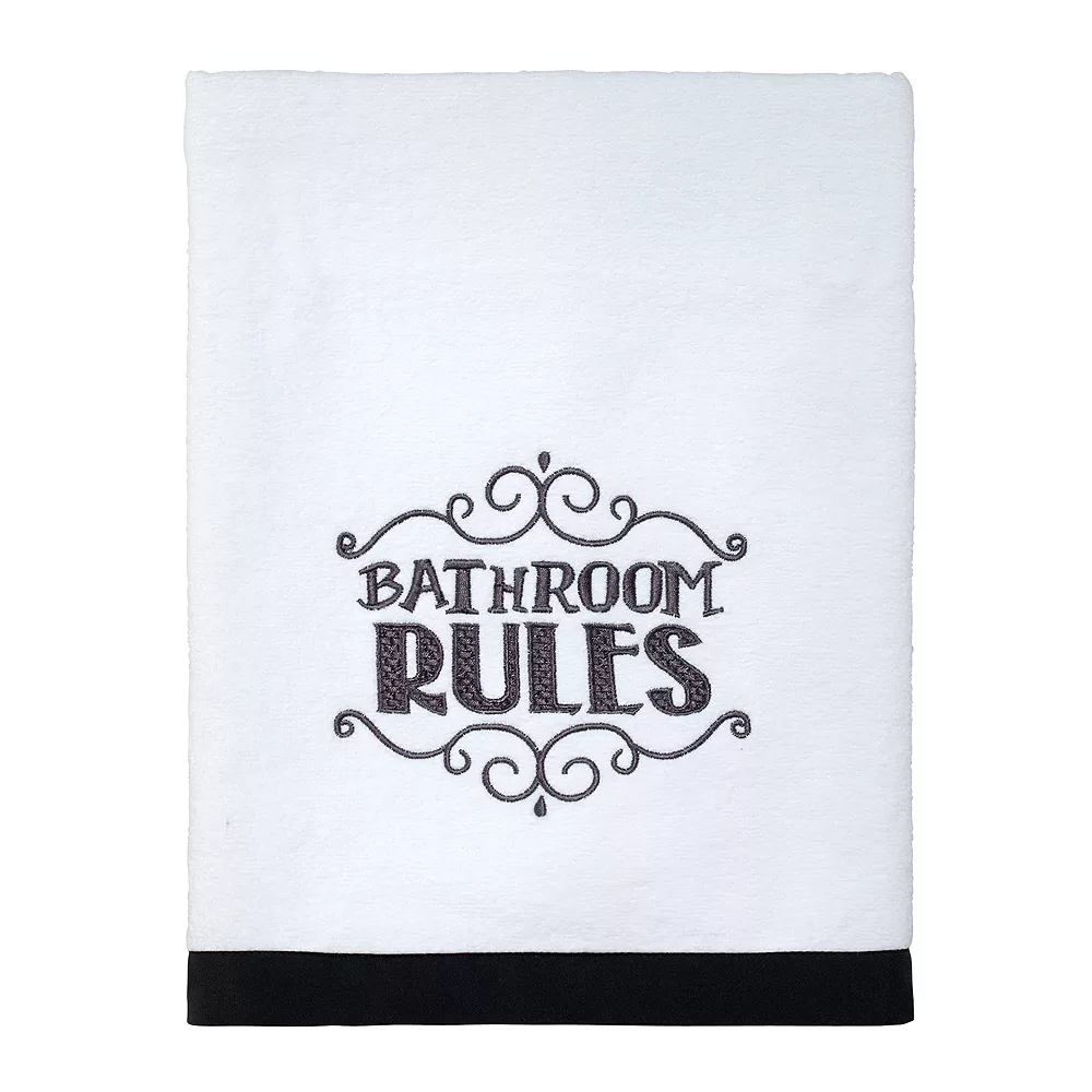 Avanti Chalk It Up Embroidered Bath Towel