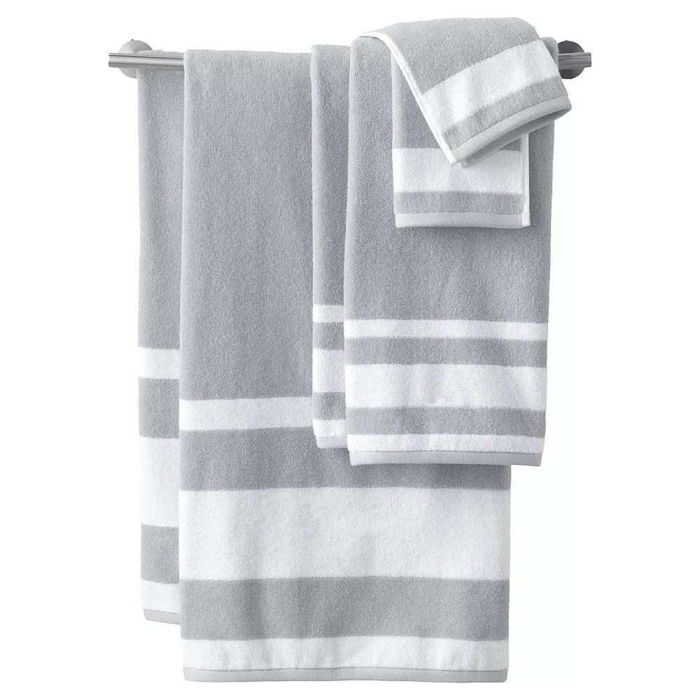 Lands' End Supima Cotton Stripe Hand Towel
