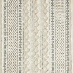 INK+IVY Imani Cotton Printed Tufted Chenille Stripe Shower Curtain -Linum Home Textiles Shop 4569680 ALT3