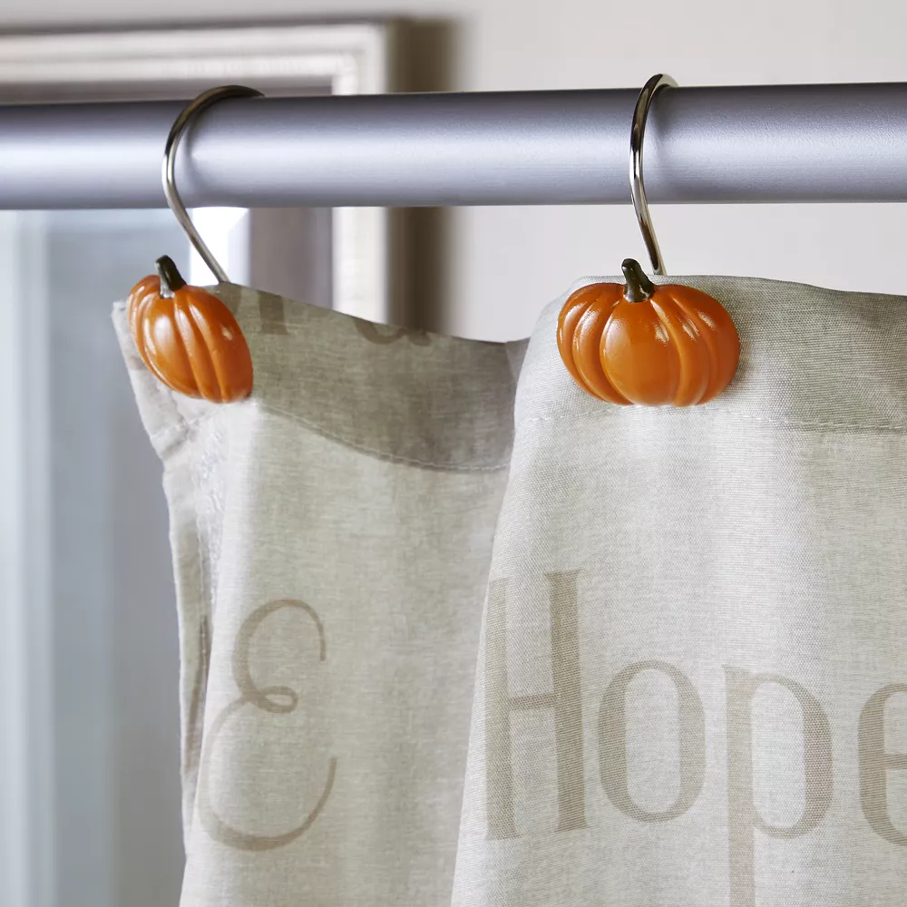 SKL Home Harvest Sentiments Shower Curtain And Hook Set - Image 2