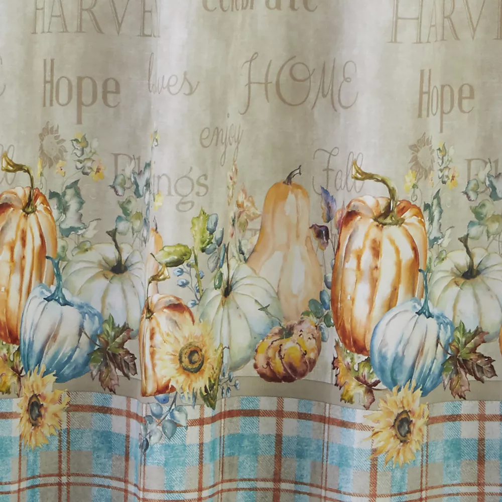 SKL Home Harvest Sentiments Shower Curtain And Hook Set - Image 3