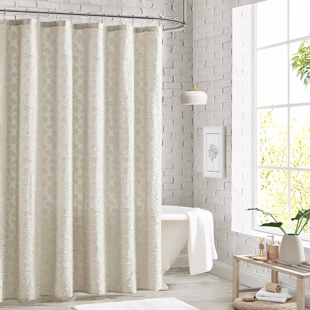 Peri Clipped Floral Shower Curtain