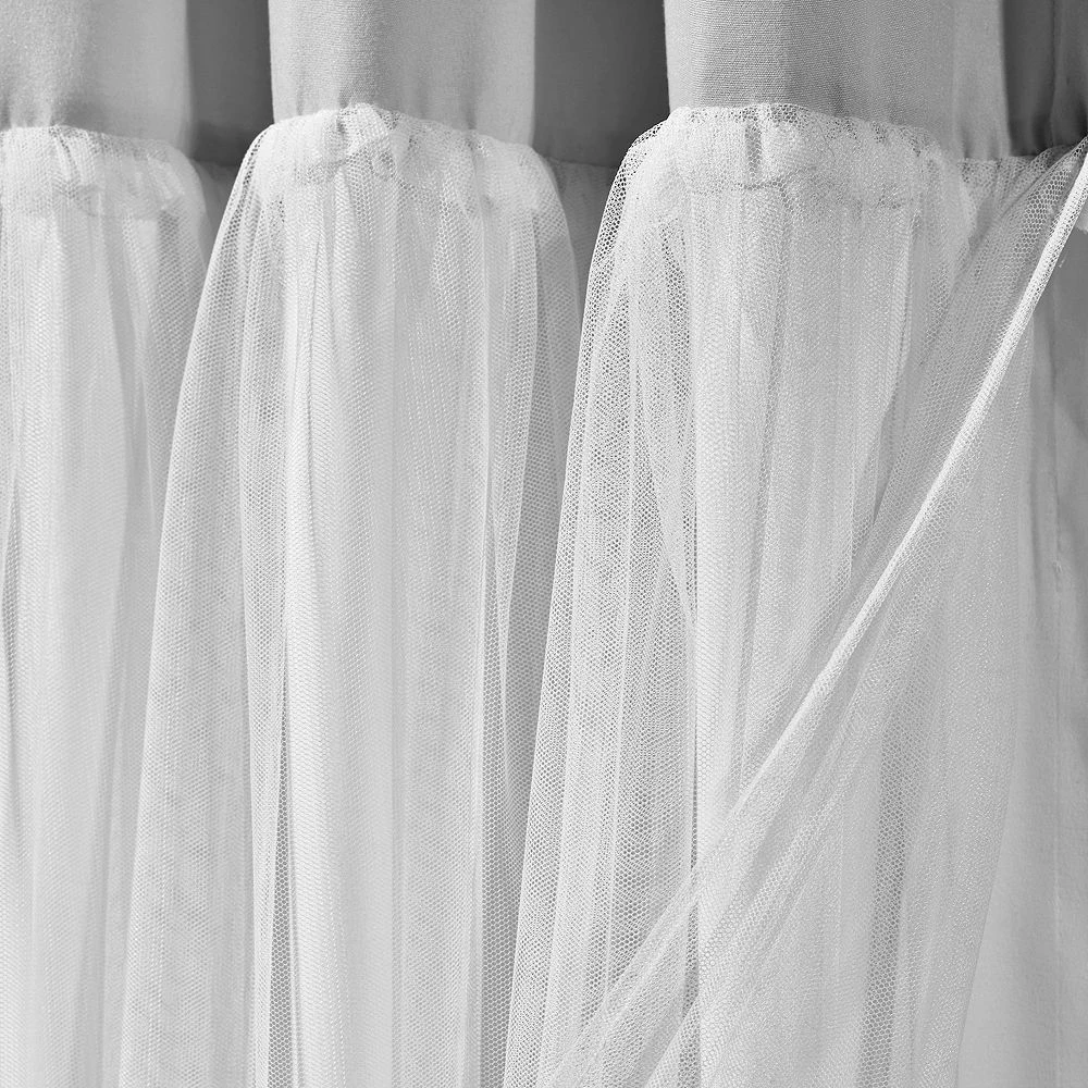 Lush Décor Lush Decor Tulle Skirt Colorblock Shower Curtain - Image 5