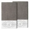 Linum Home Textiles Turkish Cotton Monica 2-packEmbellished Bath Towel Set