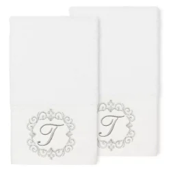 Linum Home Textiles Turkish Cotton Monica 2-piece Embellished Hand Towel Set