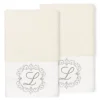 Linum Home Textiles Turkish Cotton Monica 2-piece Embellished Hand Towel Set