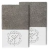 Linum Home Textiles Turkish Cotton Monica 2-packEmbellished Hand Towel Set