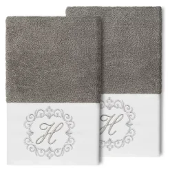 Linum Home Textiles Turkish Cotton Monica 2-packEmbellished Hand Towel Set