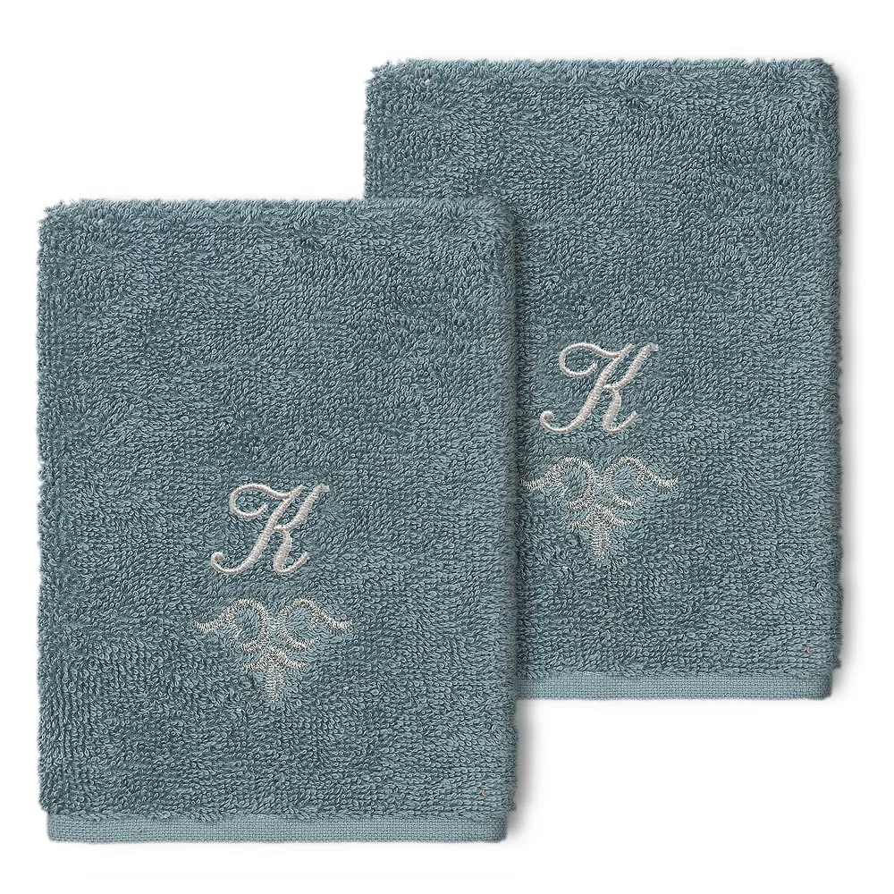 Linum Home Textiles Turkish Cotton Monica 2-packEmbellished Washcloth Set