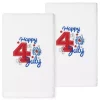 Linum Home Textiles Turkish Cotton 4TH Of July Embroidered 2-pack Hand Towel Set