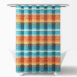 Lush Décor Lush Decor Boho Watercolor Border Shower Curtain