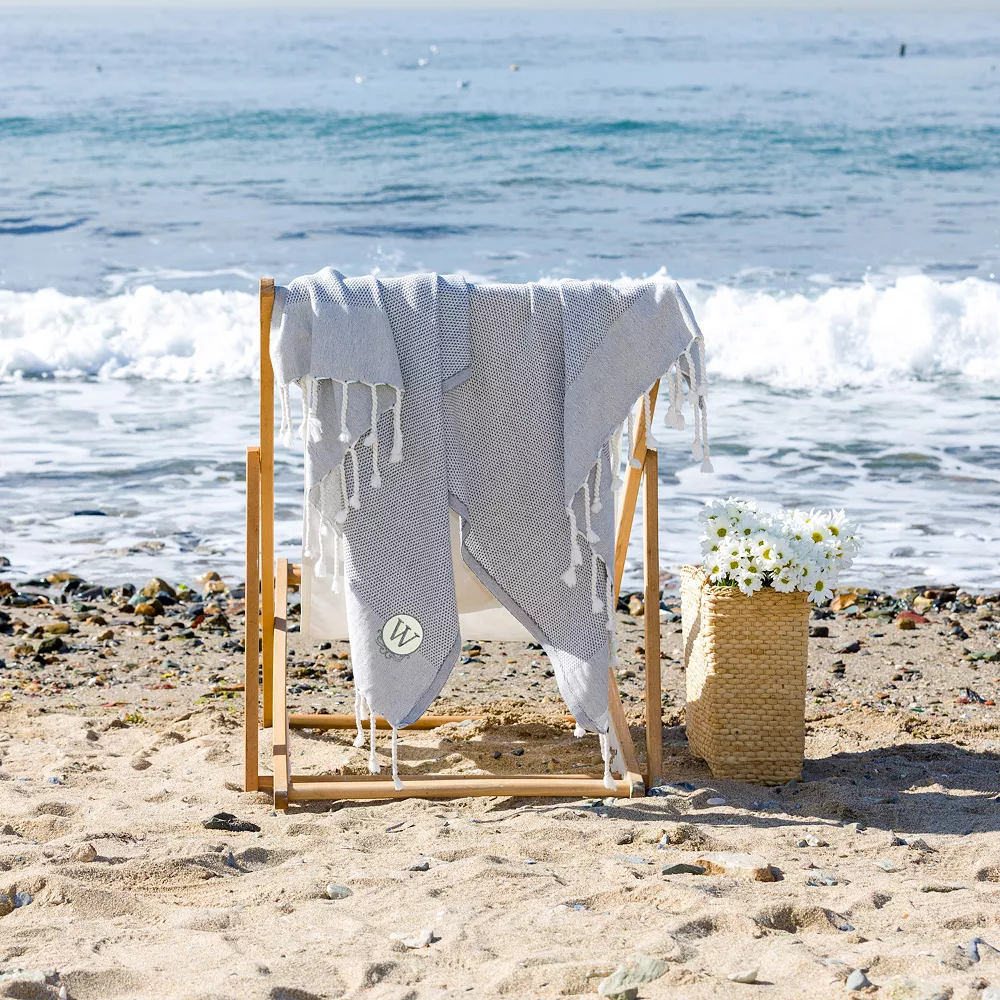 Linum Home Textiles Turkish Cotton Personalized Fun In Paradise Pestemal Beach Towel - Image 5