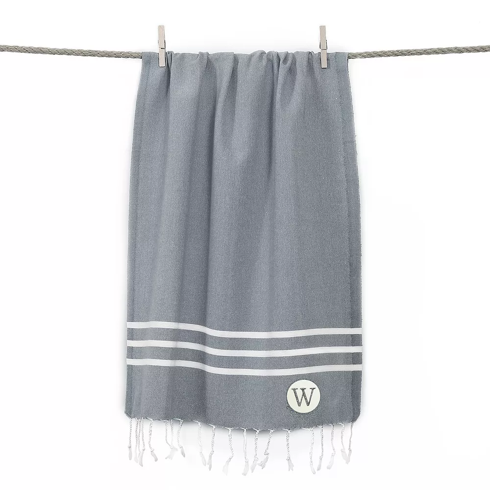 Linum Home Textiles Turkish Cotton Personalized Alara Pestemal Beach And Hand Towel Set - Image 3