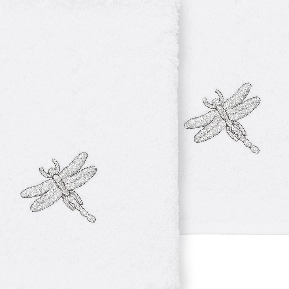 Linum Home Textiles Turkish Cotton Braelyn 2-piece Embellished Washcloth Set - Image 2