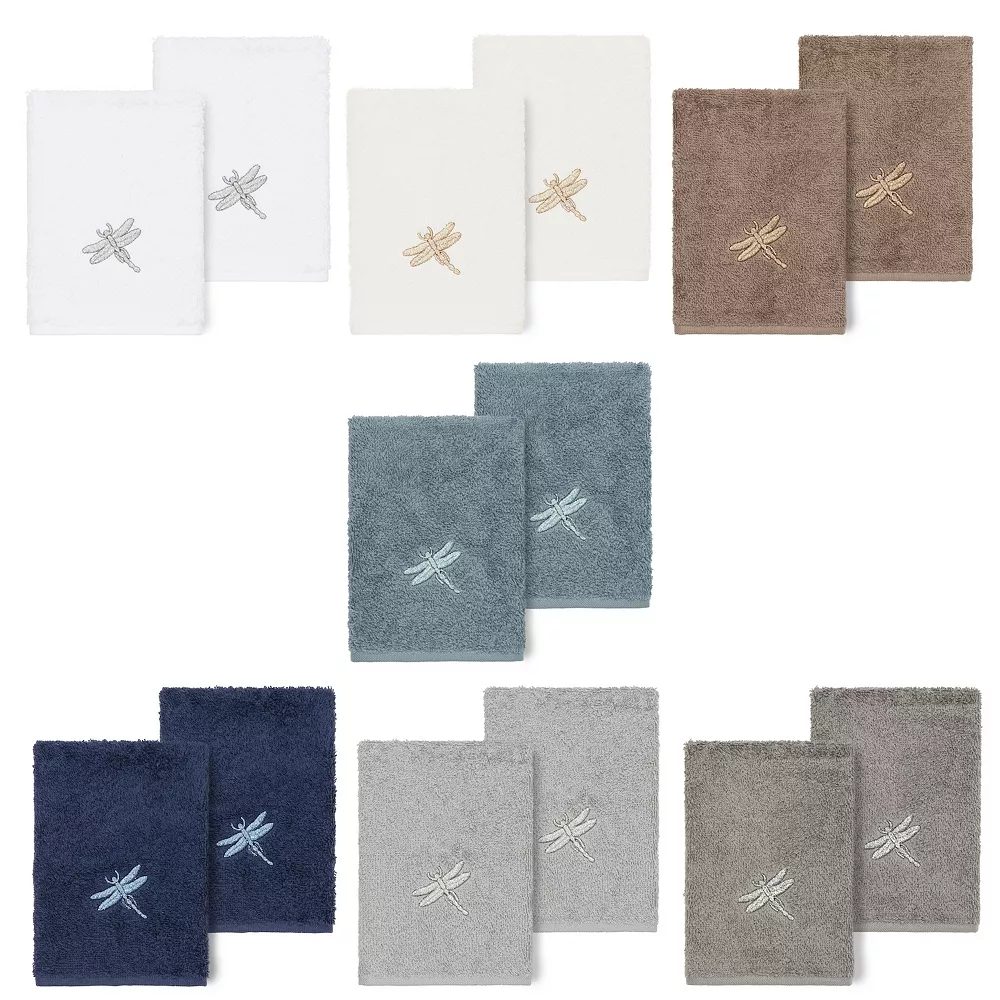 Linum Home Textiles Turkish Cotton Braelyn 2-piece Embellished Washcloth Set - Image 3