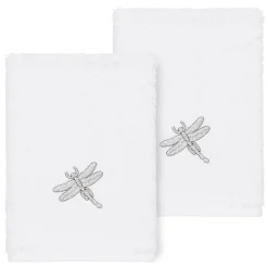 Linum Home Textiles Turkish Cotton Braelyn 2-piece Embellished Washcloth Set