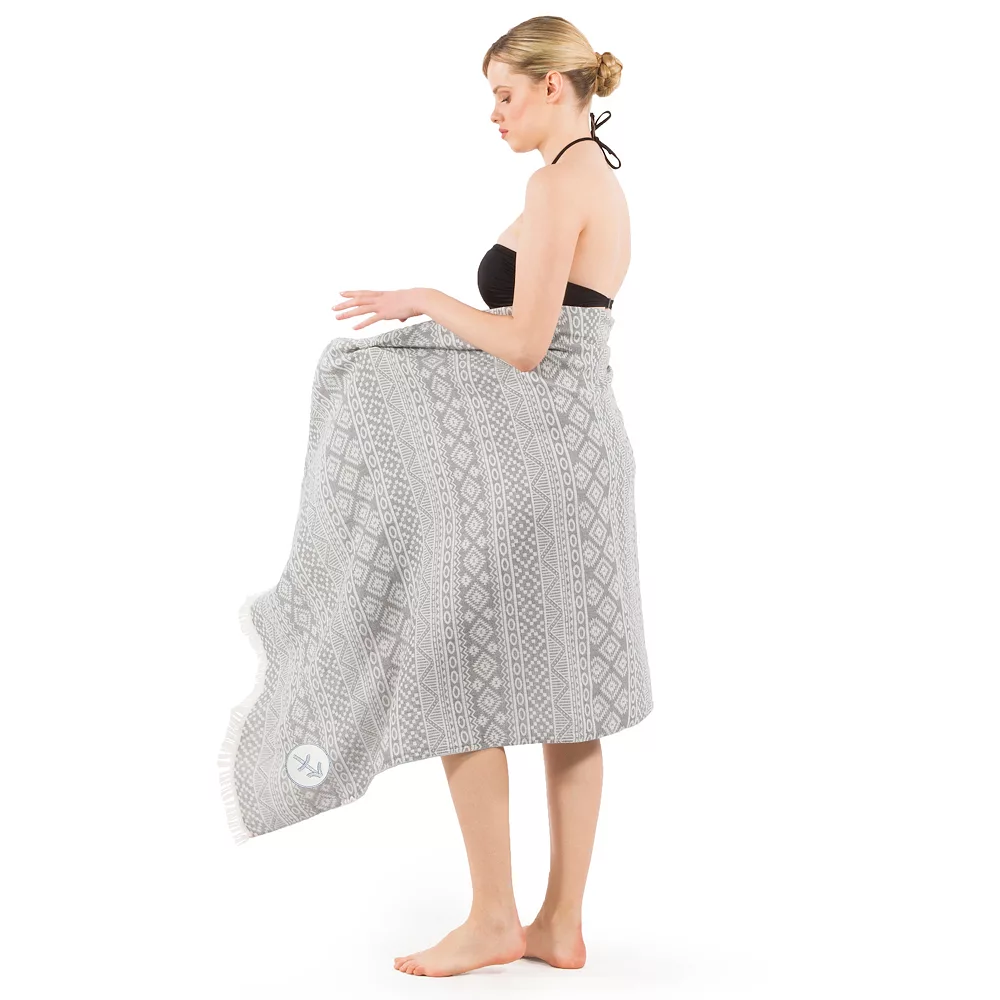 Linum Home Textiles Turkish Cotton Sea Breeze Horoscope Sagittarius Pestemal Beach Towel - Image 2