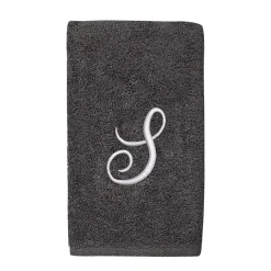 Avanti Premier Silver Script Monogram Hand Towel