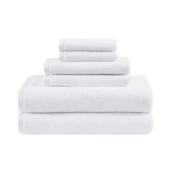 Clean Spaces Aure Cotton Solid 6 Piece Antimicrobial Towel Set