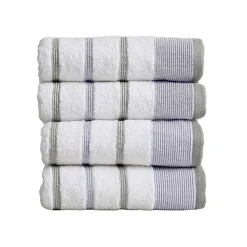 Great Bay Home Striped Cotton 4-pack Hand Towel Set