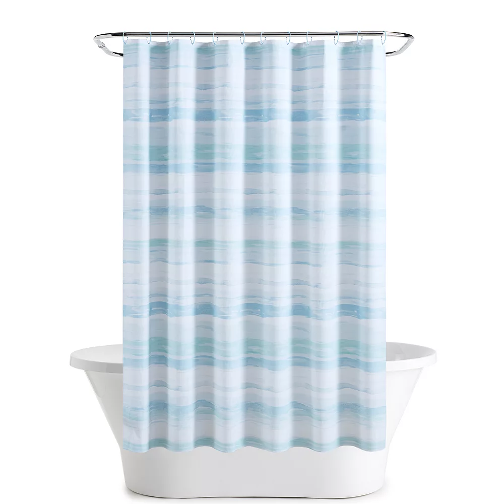 The Big OneĀ® Amelia Stripe 13-Piece Peva Shower Curtain And Hooks Set