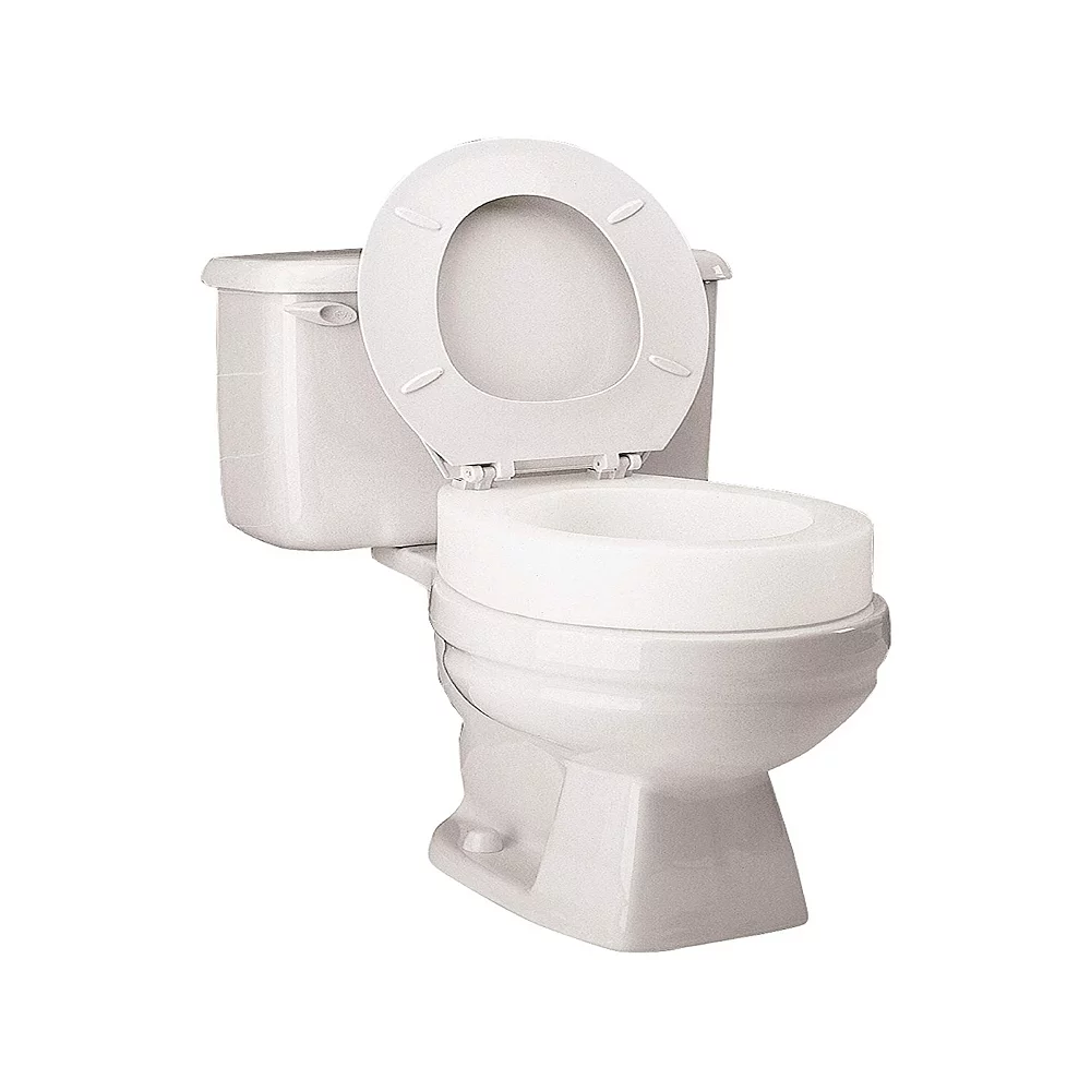 Carex Toilet Seat Riser, Elongated Raised Toilet Seat Adds 3.5 Inches To Toilet Height, For Assistance Bending Or Sitting, 300 Pound Weight Capacity