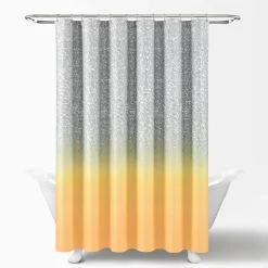 Lush Décor Lush Decor Glitter Ombre Metallic Print Shower Curtain