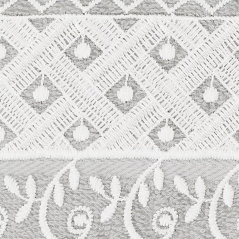 Linum Home Textiles Turkish Cotton Aiden 3-piece White Lace Embellished Towel Set - Image 4