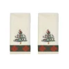 Spode Christmas Tree Tartan 2-pack Fingertip Towel Set