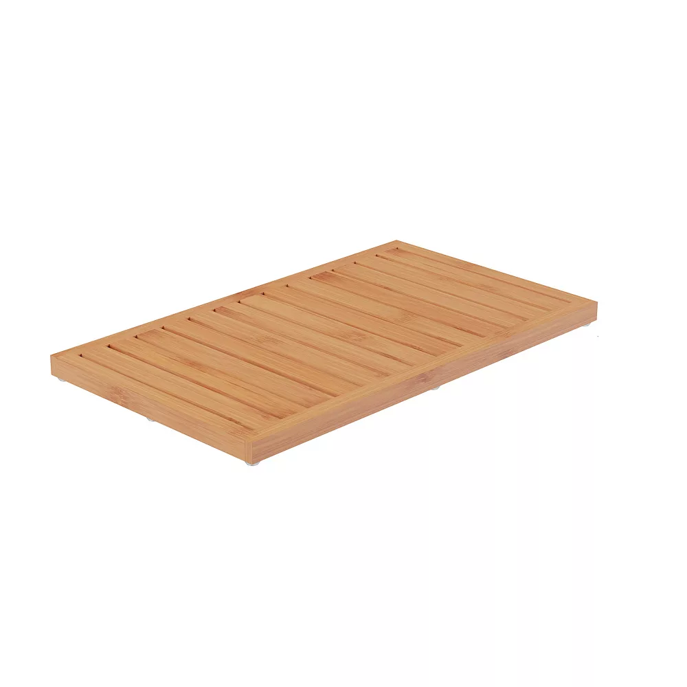 Hastings Home Bamboo Non-Slip Open Slatted Bathmat 1 Hastings Home Bamboo Non-Slip Open Slatted Bathmat