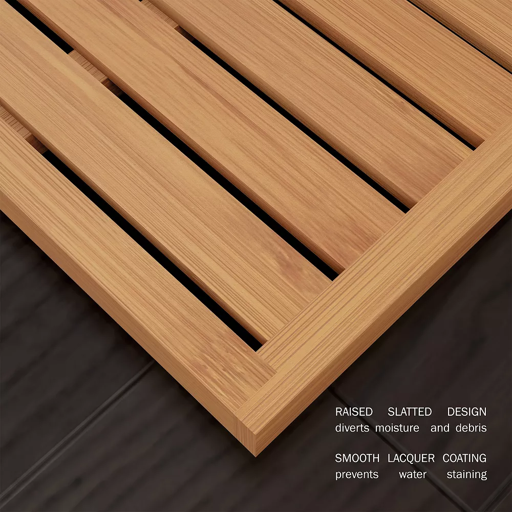 Hastings Home Bamboo Non-Slip Open Slatted Bathmat 6 Hastings Home Bamboo Non-Slip Open Slatted Bathmat - Image 6