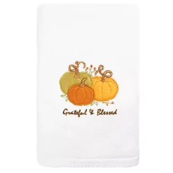 Linum Home Textiles Grateful & Blessed Embroidered Luxury Turkish Cotton Hand Towel