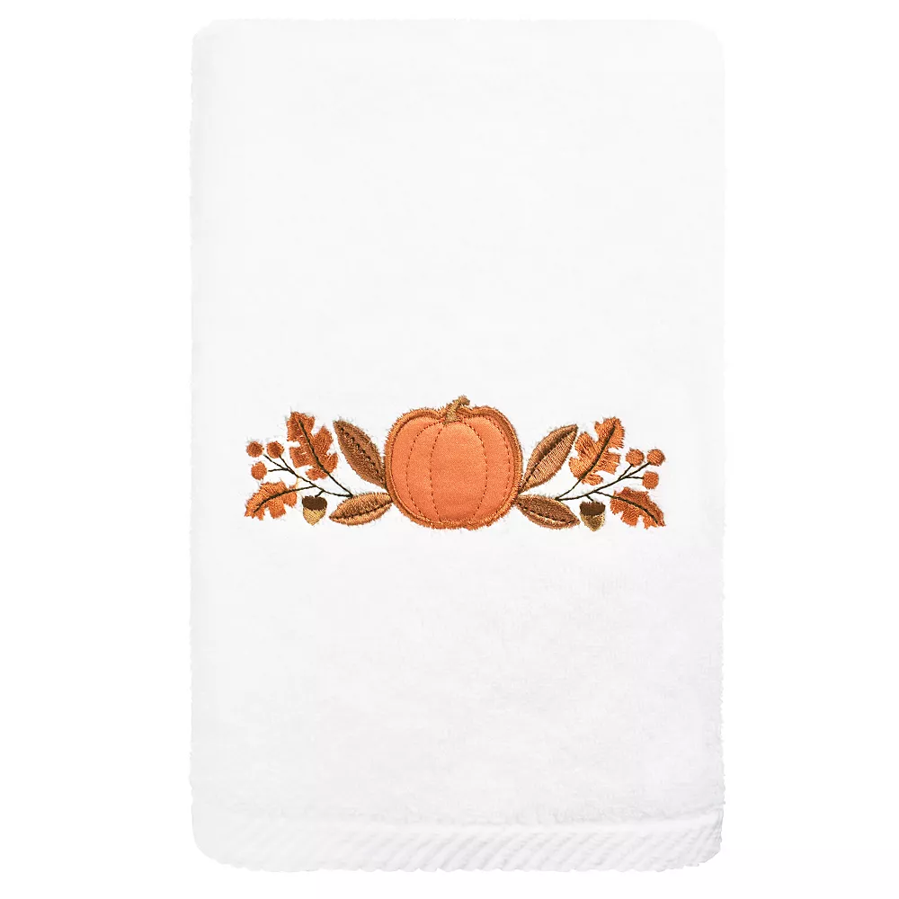 Linum Home Textiles Harvest Bounty Embroidered Luxury Turkish Cotton Hand Towel