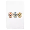 Linum Home Textiles Skulls Embroidered Luxury Turkish Cotton Hand Towel