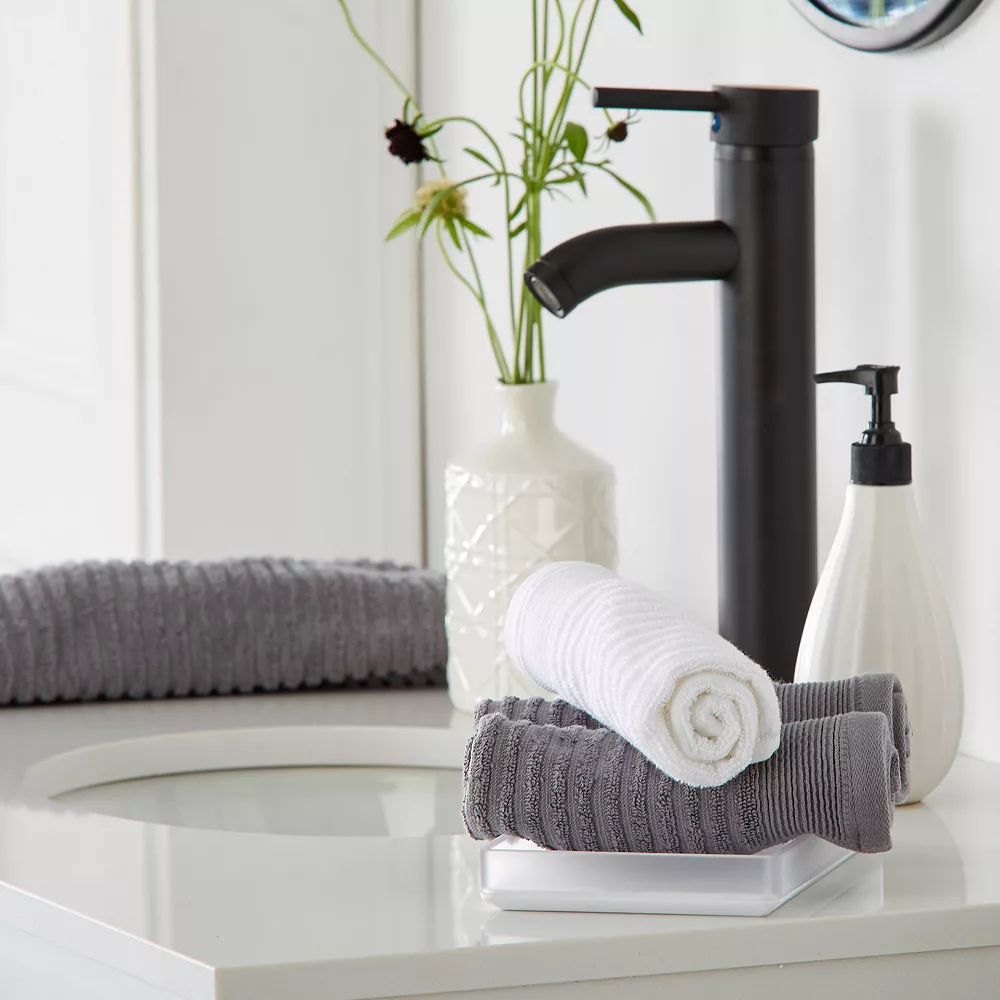 Great Bay Home Rori Ribbed Terry 4-pack Hand Towel Sets - Image 4