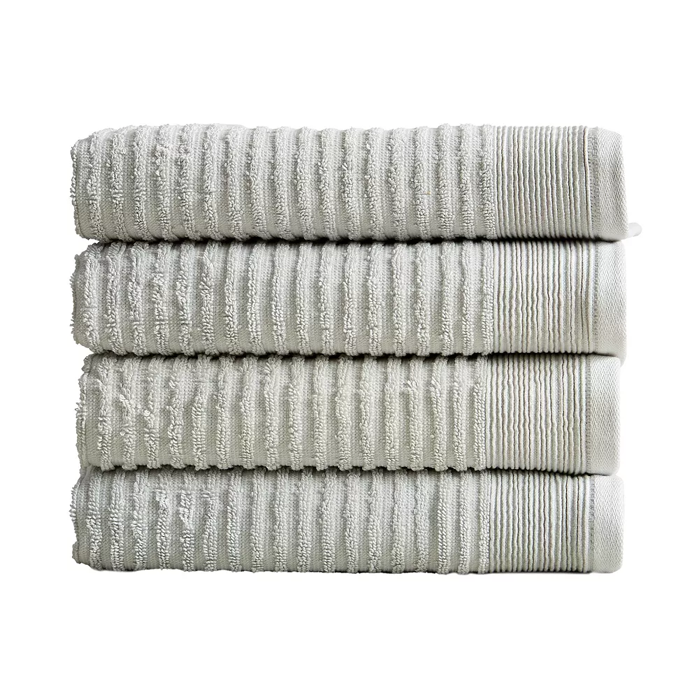 Great Bay Home Rori Ribbed Terry 4-pack Hand Towel Sets