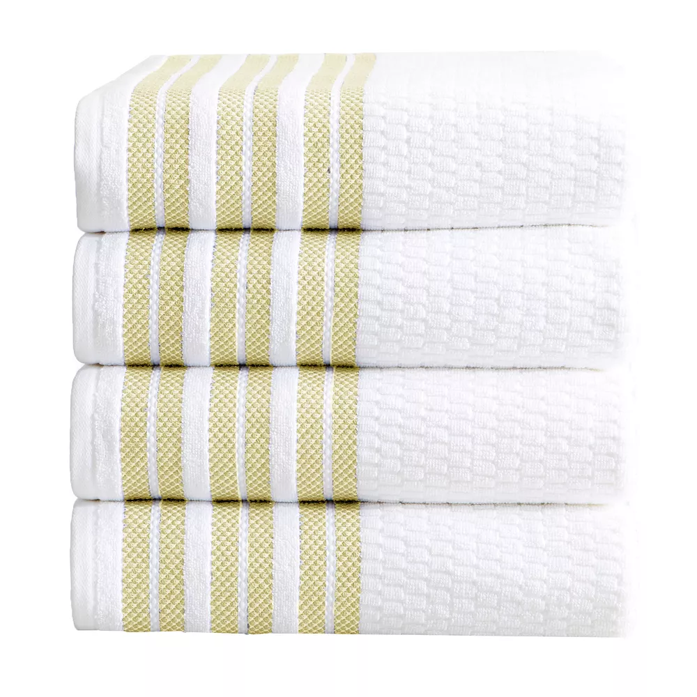 Great Bay Home Elham Popcorn 4-Pack Bath Towel Set