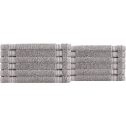 Classic Turkish Towels Genuine Cotton Soft Absorbent Amadeus Washcloths 12x12 12 Piece Set