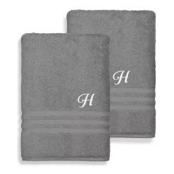 Linum Home Textiles Monogrammed 2-piece Denzi Bath Sheet Set