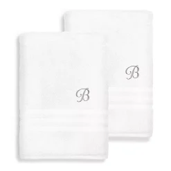 Linum Home Textiles Turkish Cotton Denzi 2-piece Personalized Bath Towel Set