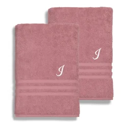 Linum Home Textiles Turkish Cotton Denzi 2-piece Personalized Bath Towel Set