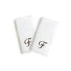 Linum Home Textiles Monogrammed Luxury Turkish Cotton Novelty Hand Towels 2-pack Set