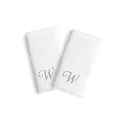 Linum Home Textiles Monogrammed Luxury Turkish Cotton Novelty Hand Towels 2-pack Set