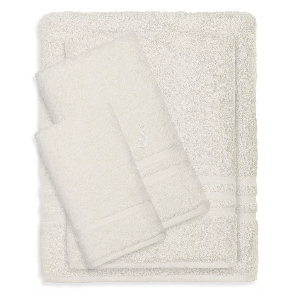 Linum Home Textiles Turkish Cotton Denzi 4-piece Personalized Towel Set