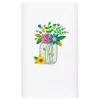Linum Home Textiles Country Bouquet Embroidered Luxury Turkish Cotton Hand Towel