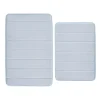 Truly Soft Solid Memory Foam 17x24 And 20x30 2-Piece Bath Rug Set