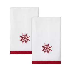Avanti Sparkle Snowflake Fingertip Towel 2-piece Set