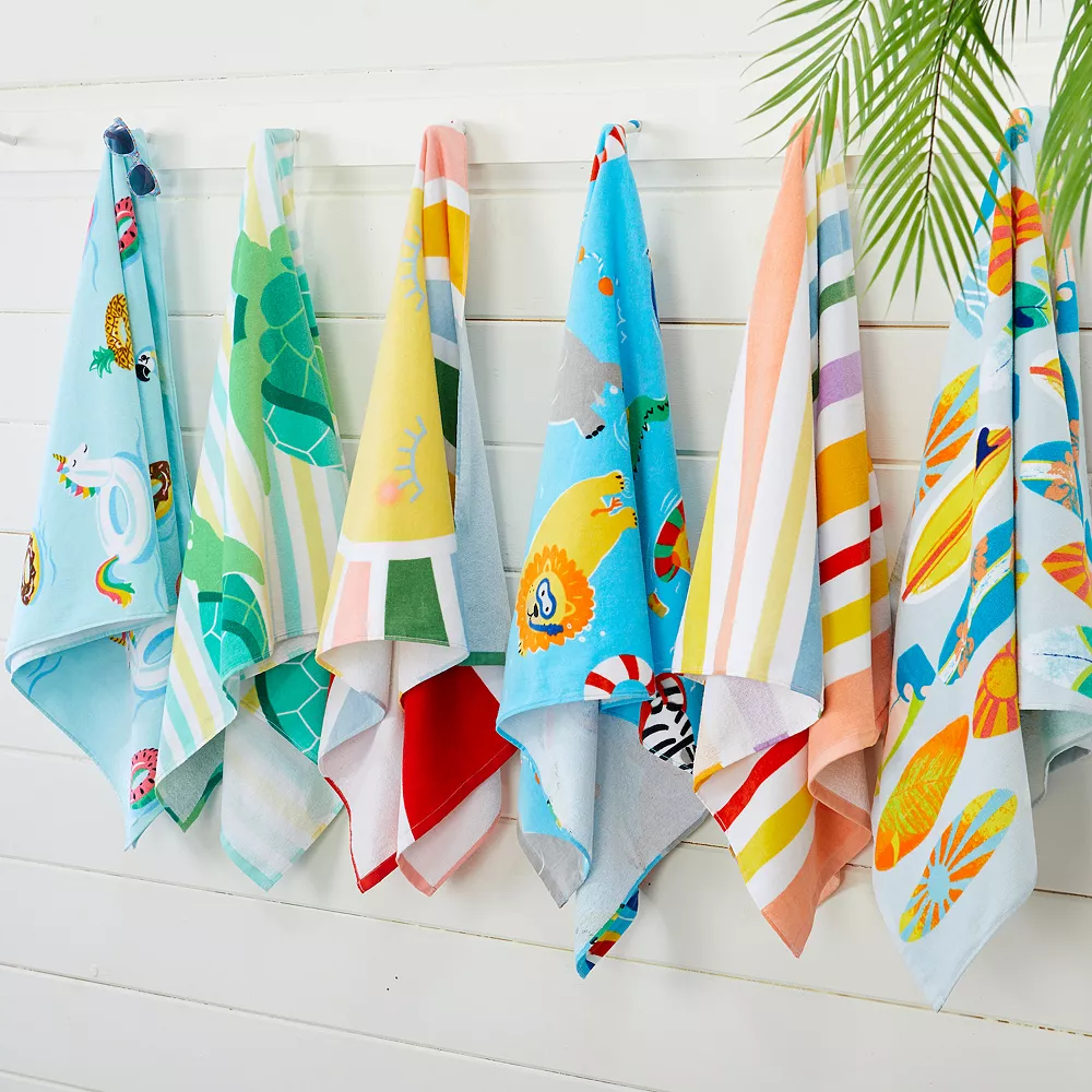 Great Bay Home Cotton Vibrant Prints Quick Dry Beach Towel - Image 3