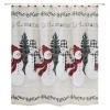 Avanti Rustic Pals Snowmen Shower Curtain